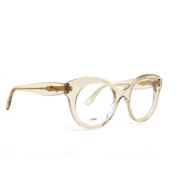 NEW LOEWE LW50074I 057 TRANSPARENT BROWN WOMEN'S EYEGLASSES FRAME - Picture 3 of 13